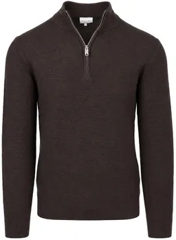 Profuomo Profuomo Half Zip Pullover Struktur Braun - Größe L – Produktbild 1 von 1