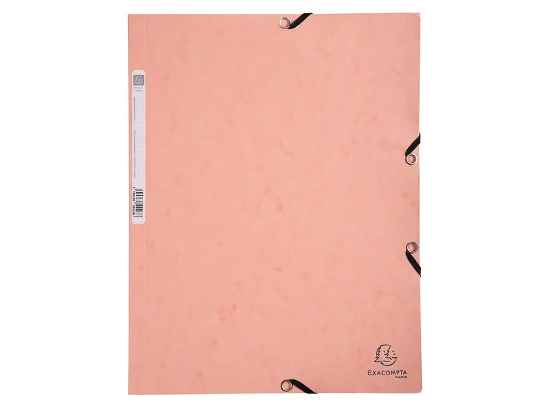 Exacompta 25 Exacompta Sammelmappen, Colorspan-Karton, 400 g/m², DIN A4, 3 Klappen, korallenrot – Produktbild 1 von 1