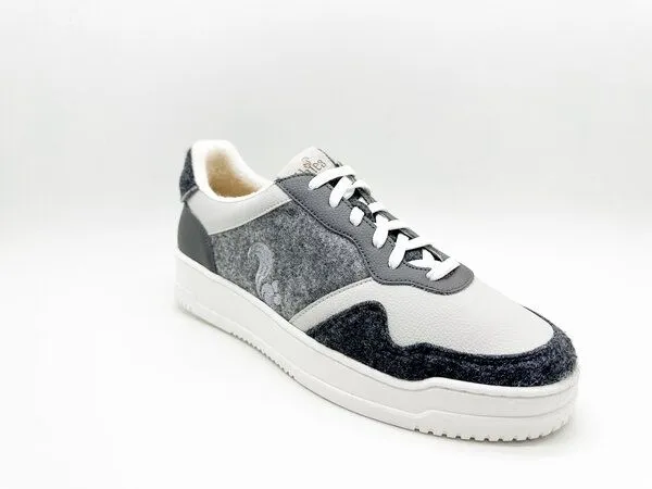 thies Veganer, ultraleichter „thies ® Eco Cup Felt Sneaker“ aus recycled PET Filz & Bambus, Fog (grau), – Produktbild 2 von 4