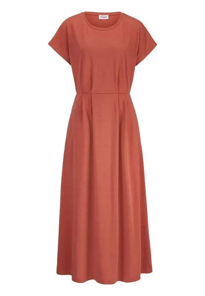 hessnatur hessnatur Jersey Kleid Knöchellang Relaxed aus reiner Bio-Baumwolle, Terrakotta, – Produktbild 4 von 5