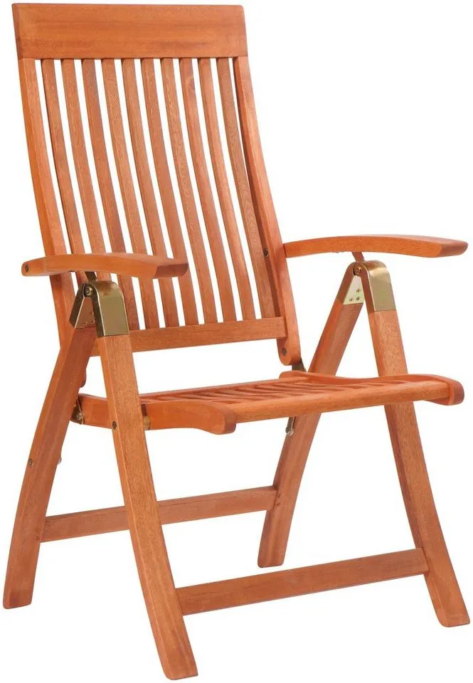 Merxx Merxx Gartenstuhl Bordeaux, Eukalyptusholz (1 St), klappbar, verstellbar, Beige|braun, – Produktbild 2 von 5