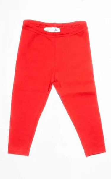 Leela Cotton Leela Cotton Baby Kinder Leggings Bio-Baumwolle Unisex 2051, Rot-ziegel, – Produktbild 2 von 2