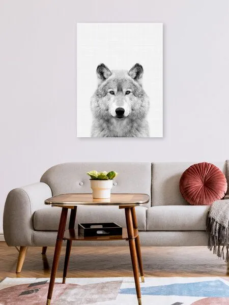 Photocircle Photocircle Poster / Leinwandbild - Wolf (Black and White) – Produktbild 2 von 4