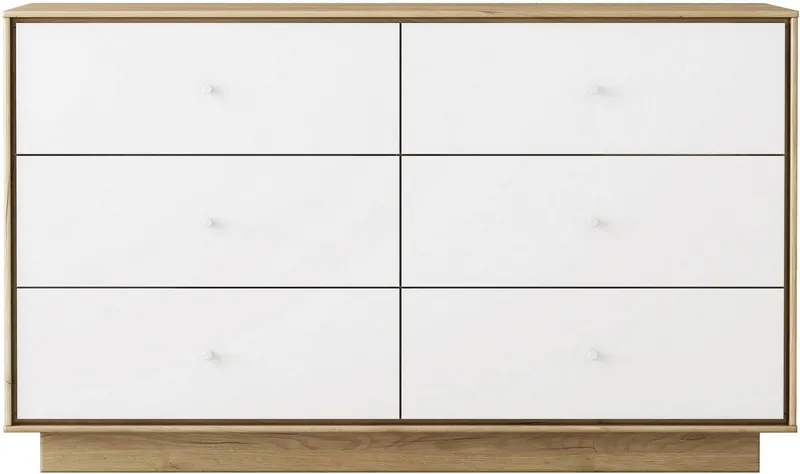 OTTO home Kommode Blaire, kratzfeste Melaminoberfläche, ABS-Kanten und FSC-zertifiziertem Holz, Beige, – Produktbild 4 von 8