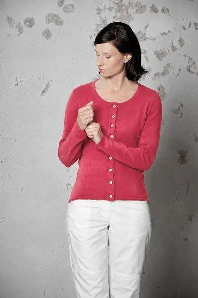 HempAge HempAge Damen Cardigan Carina, Barolo rot, – Produktbild 3 von 3