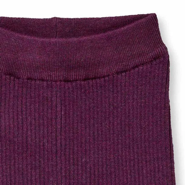 Sense Organics Sense Organics Babyleggings aus Strick, Modell YUMA, Bordeauxrot melange, – Produktbild 2 von 3