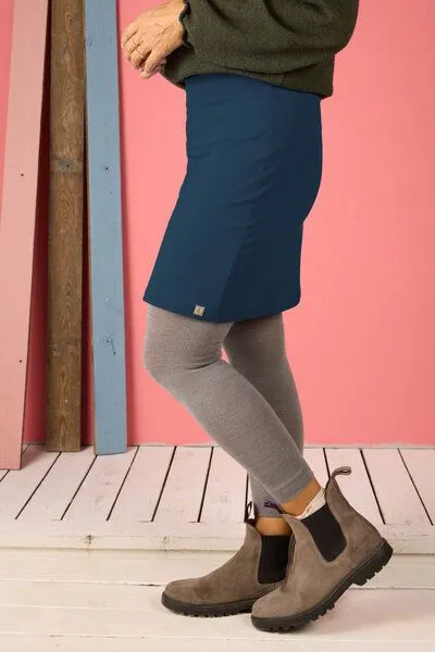 La Gitana La Gitana Rock „Sille“ aus Bio-Baumwolle – Damenrock Sweat elastisch, nachhaltig & fair, Blau, – Produktbild 3 von 4