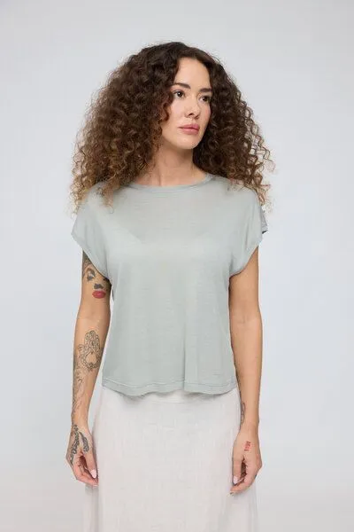 Mazine Mazine Lockeres T-Shirt, Aqua grey, – Produktbild 1 von 4