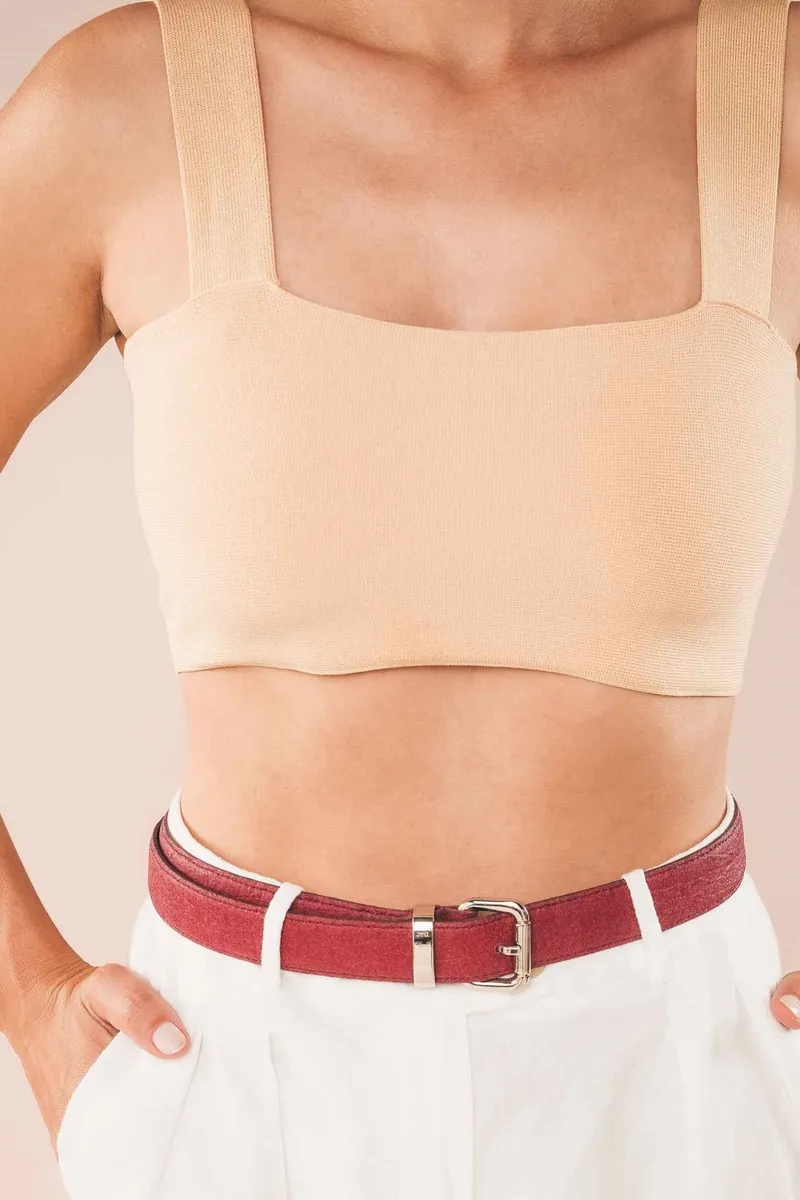 NAE NAE Damen vegan Gürtel Saldes Rot, Dunkelrot, – Produktbild 2 von 2