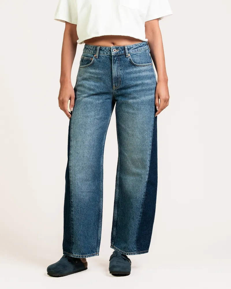Kuyichi Kuyichi Damen vegan Jeans Lucy Loose Shadow Blue, Blau, – Produktbild 1 von 2