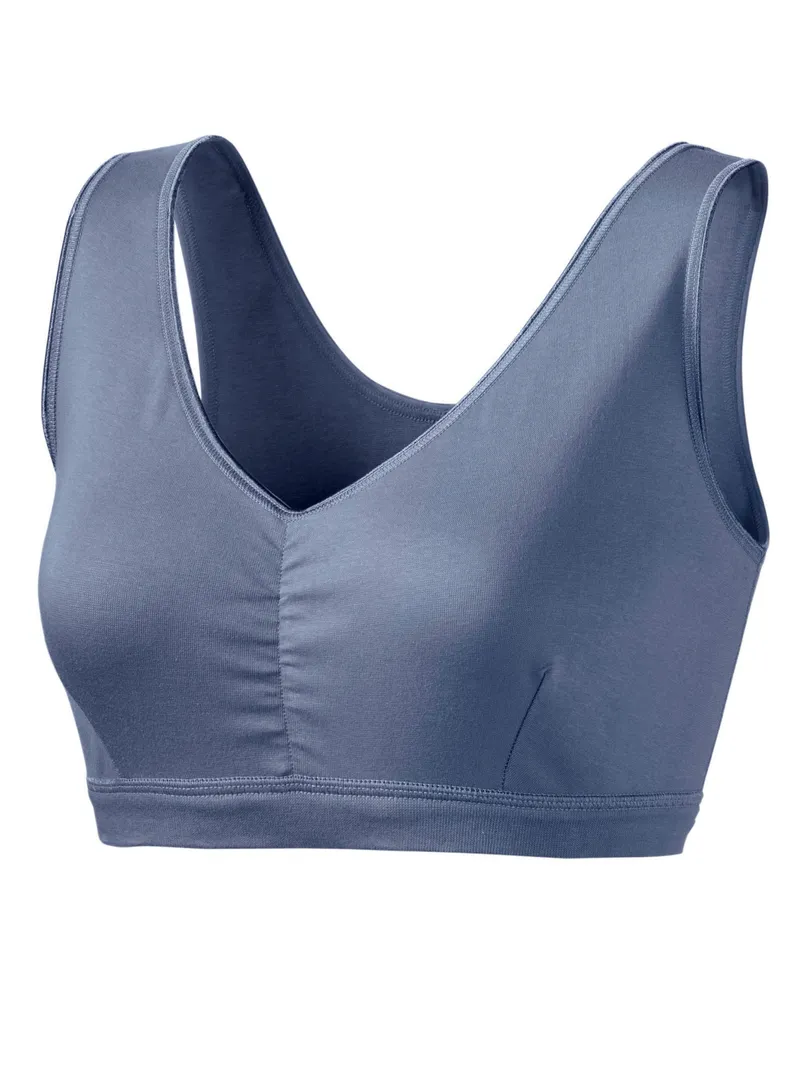 wäschepur Bustier, Jeansblau + mauve, – Produktbild 2 von 2