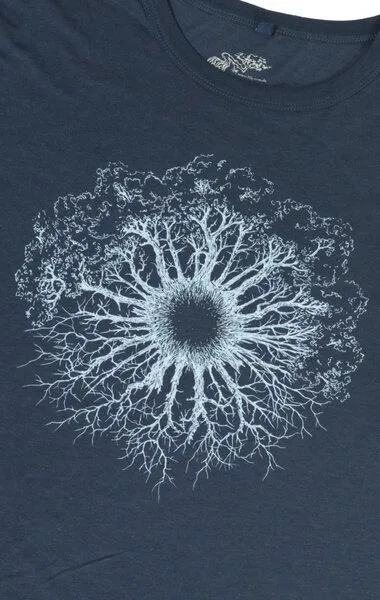 Life-Tree Life-Tree Bambus Shirt Fairwear für Herren "WoodenIris" in Denim Blue – Produktbild 4 von 4