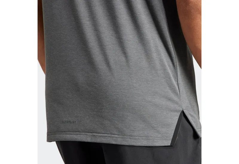 adidas Performance adidas Performance T-Shirt DESIGNED FOR TRAINING WORKOUT mit Rundhalsausschnitt, ohne Verschluss, sportlicher Stil, Grau, – Produktbild 5 von 5