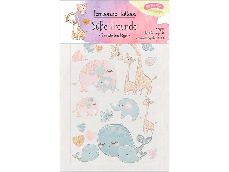 MAL MICH BUNT MAL MICH BUNT Kindertattoo-Set "Süße Freunde" – Produktbild 1 von 1