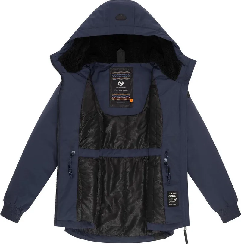 ragwear ragwear Winterjacke Dowey Warm Rain (1-St) Wasserdichte Damen Jacke für den Winter, Blau, – Produktbild 1 von 4