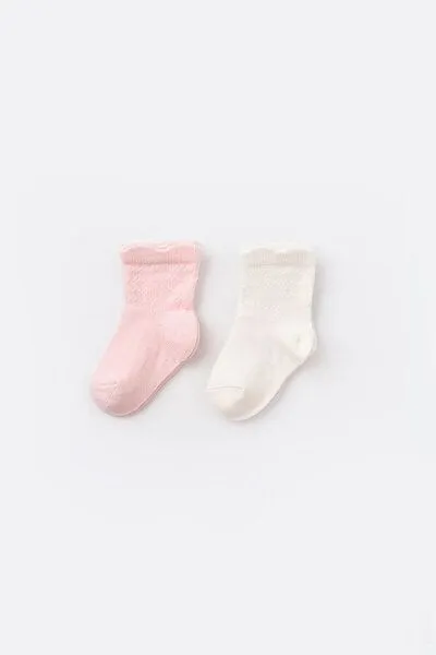 Biorganic Biorganic Basic Socken gemustert 2er Pack, Rosaecru(rosa), – Produktbild 1 von 4