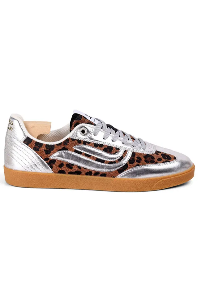 Genesis Genesis Damen vegan Sneaker G-Volley Animal-Print Silber/Leo, Schwarz, – Produktbild 2 von 2