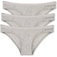 ORGANICATION ORGANICATION KAMILLA | Slip aus Bio-Baumwolle und TENCEL Modal im 3er-Pack, Grey melange, – Produktbild 1 von 1