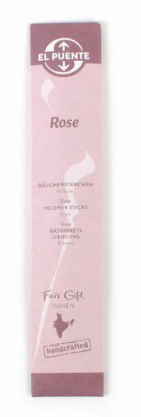 El Puente El Puente Räucherstäbchen "Rose" | Fair Trade & Handmade aus Indien – Produktbild 1 von 1