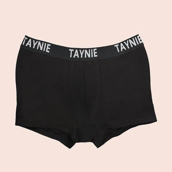 Taynie 2er-Pack schwarz/grau - Retroshorts - Biozidfrei - Zertifiziert - TAYNIE HERREN BOXERSCHORTS, Schwarz, – Produktbild 1 von 4