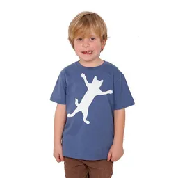 HANDGEDRUCKT HANDGEDRUCKT "Klammerkatze" Unisex Kinder T-Shirt – Produktbild 1 von 1