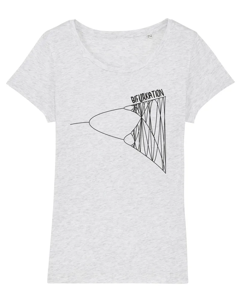 UNIPOLAR UNIPOLAR Mathematik T-Shirt Bifurkation, Cream heather grey, – Produktbild 1 von 1