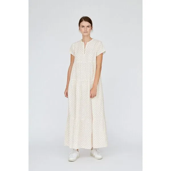 Basic Apparel Basic Apparel Midikleid EMBER aus Bio-Baumwolle, Weiß gemustert (sheer bliss), – Produktbild 1 von 4