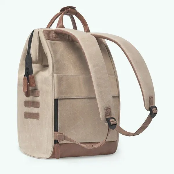 Cabaïa Cabaïa Rucksack Adventurer Medium aus veganem Leder - 25 Liter, Rabat (beige), – Produktbild 3 von 4