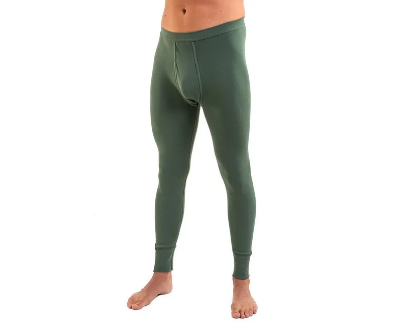 HERMKO Lange Unterhose 3540 (Pack, 3er) Bio-Baumwolle mit Eingriff Weichbund basic hergestellt in EU, Grün, – Produktbild 2 von 3