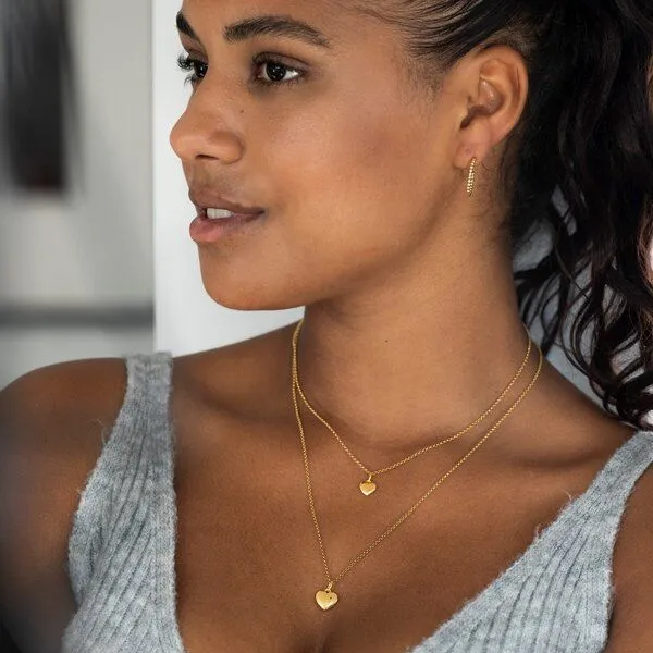 MOANINA MOANINA Kette My Love Herz - 925 Silber/18k Gold Vermeil - 3 Längen, Gold, – Produktbild 2 von 4