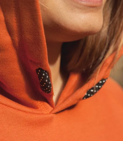 päfjes päfjes Basic / Blanko - Fair gehandelter Unisex Bio Hoodie / Kapuzenpulli, Orange, – Produktbild 3 von 3
