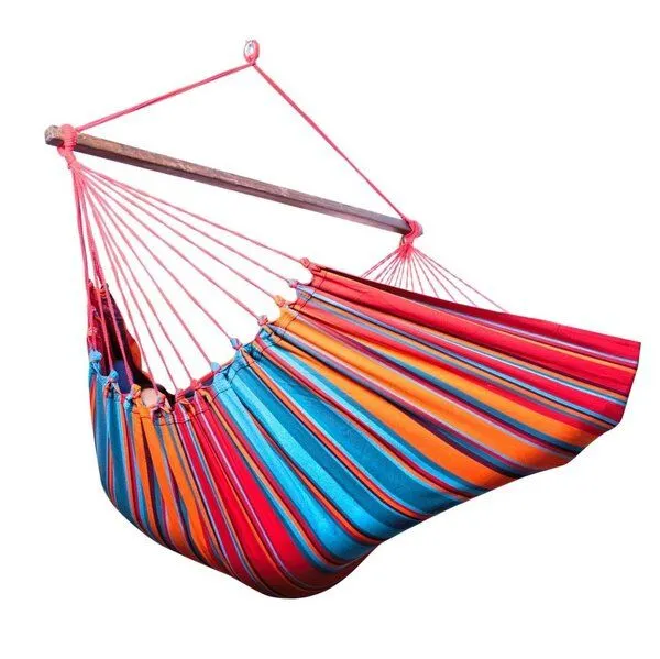 MacaMex MacaMex Cayo Gigante XL Hängesessel aus langfasriger Baumwolle, Sunset (orange), – Produktbild 2 von 3