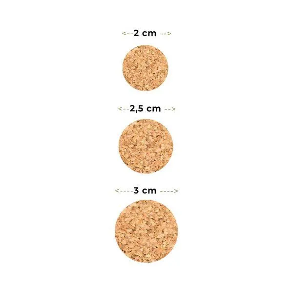 Kork-Deko Kork-Deko Stuhlgleiter | Bodenschutz | aus KORK | RUND | 45er Pack – Produktbild 4 von 4