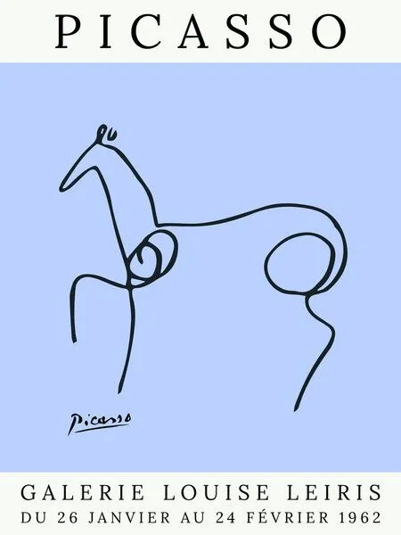 Photocircle Photocircle Poster / Leinwandbild - Picasso Pferd – violett – Produktbild 1 von 4