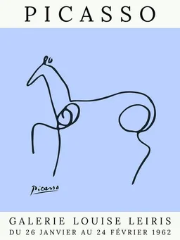 Photocircle Photocircle Poster / Leinwandbild - Picasso Pferd – violett – Produktbild 1 von 1