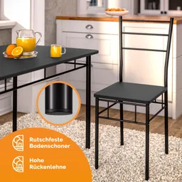 Casaria® Sitzgruppe Leo 5-tlg Anthrazit – Produktbild 1 von 1