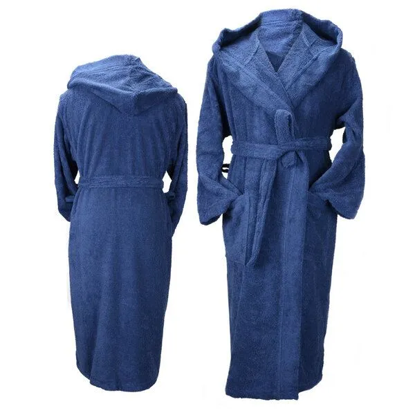 A&R Textile A&R Textile Bademantel Morgenmantel Frottee Bio Baumwolle Robezz® Wellness Spa, Navy, – Produktbild 1 von 3