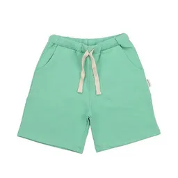 Walkiddy Kinder Shorts GOTS-zertifiziert aus Bio-Baumwolle, hellgrün, elastischer Bund mit Kordelzug – Walkiddy, leicht & bequem für warme Tage – Produktbild 1 von 1