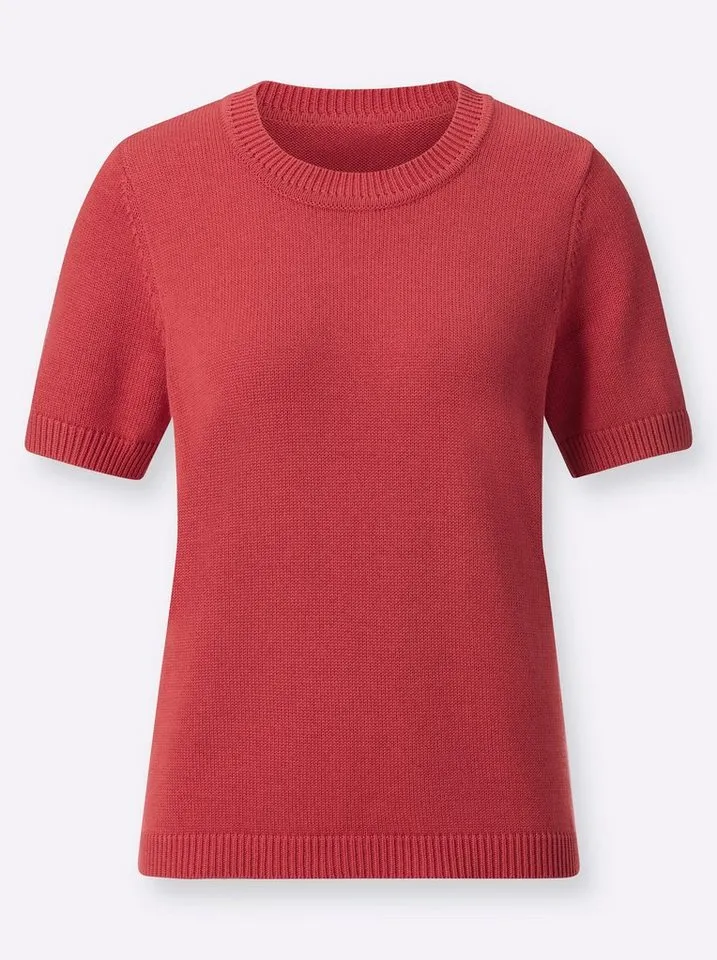 Witt Witt Strickpullover Pullover Kurzarm Jersey, Rot, – Produktbild 3 von 3