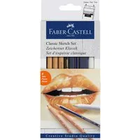 Faber Castell Faber-Castell Zeichenset "Klassik, Monochrome" 6 -teilig – Produktbild 1 von 1
