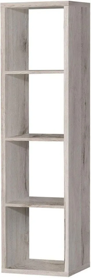 FORTE Standregal Mauro, FSC®-zertifiziert, Fachgröße 33x33cm, 4 Fächer, Beige, – Produktbild 2 von 8