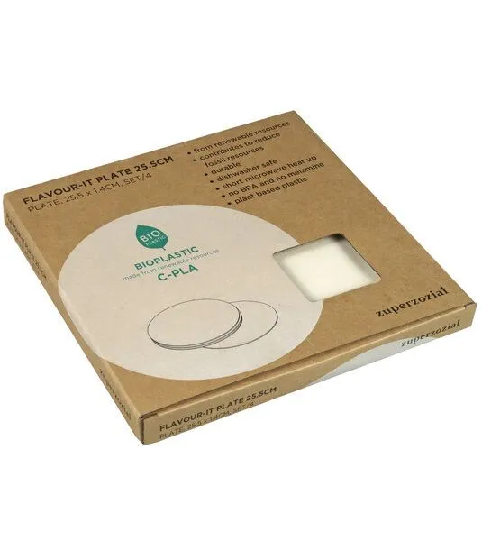 Zuperzozial Zuperzozial Speiseteller 25,5 cm aus nachwachsenden Rohstoffen, Blau, – Produktbild 2 von 4