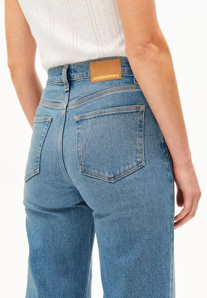 ARMEDANGELS ARMEDANGELS MURLIAA CROPPED Damen Wide Jeans Bio-Baumwoll Mix Comfort-Stretch, Blue, – Produktbild 3 von 4