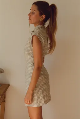 Nénés Nénés Damen vegan Kleid Marlène Rougier X Nénés Grün Vichy – Produktbild 1 von 1