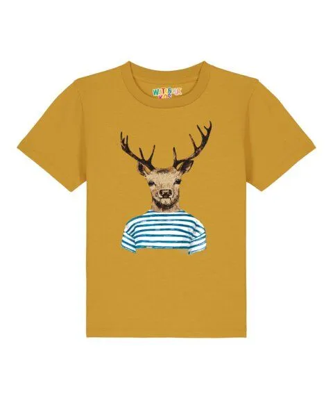 watabout.kids watabout.kids T-Shirt Kinder Hirsch, Ochre, – Produktbild 1 von 2