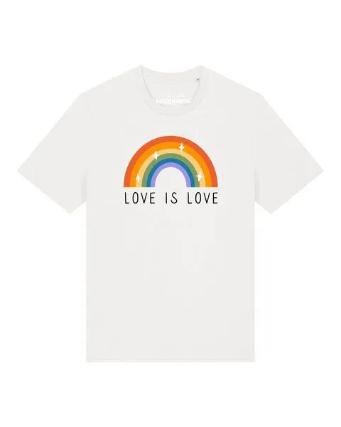 watapparel watapparel T-Shirt Unisex Love is Love, Off white, – Produktbild 1 von 2