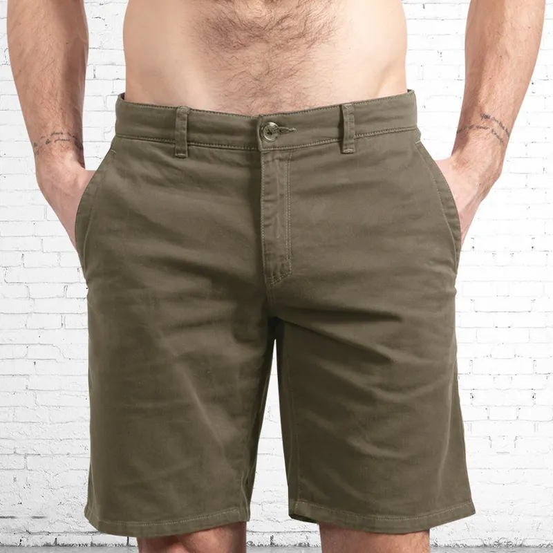 The Driftwood Tales The Driftwood Tales Herren vegan Kurze Chino Beige, Dunkelgrün, – Produktbild 1 von 2