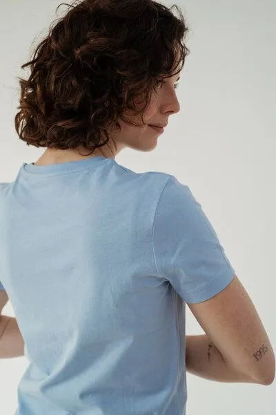 Kultgut Kultgut Unterziehshirt extra tailliert aus 100% Biobaumwolle & fairgehandelt / Atmungsaktiv& hautfreundlich, Hellblau, – Produktbild 1 von 2
