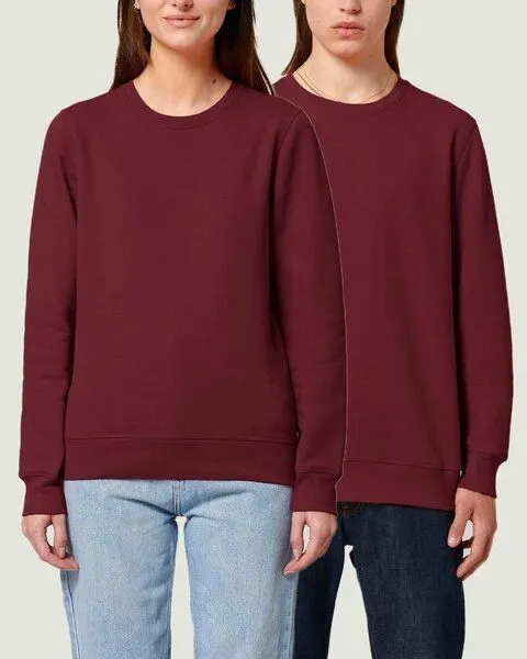 YTWOO YTWOO Unisex Sweatshirt | fairtrade & ökologisch, Rot (burgunder), – Produktbild 1 von 4