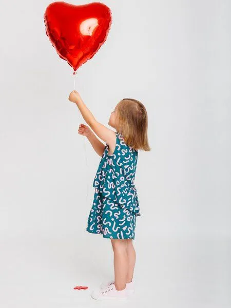 Babbily Babbily Luftiges Boho Bloom Kleid aus Ecovero, Grün, – Produktbild 3 von 4
